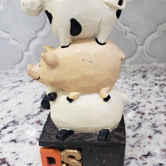 Maison Rouge Friends Farmyard Stacked Animals Sheep Pig Cow Chicken Figurine - Picture 7 of 8